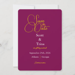 Save the Date Elegant Couple Photograph