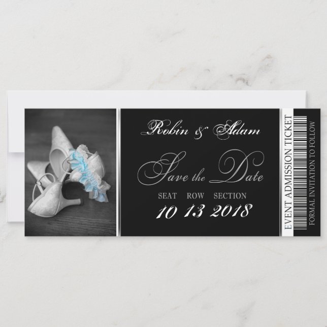 Save The Date Élégant Enregistrer L'Invitation Date (Devant)