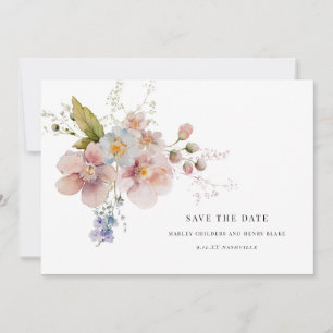 Save The Date Élégant floral mariage aquarelle Enregistrez la da