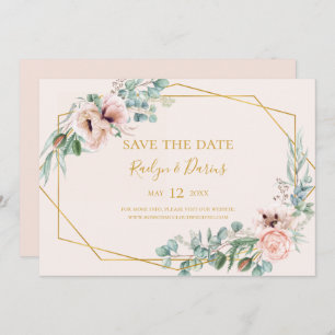 Save The Date Élégant flou   Pastel Horizontal