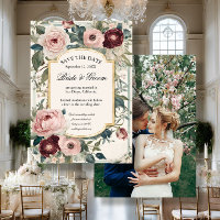 Élégant Français rose et or Floral victorien