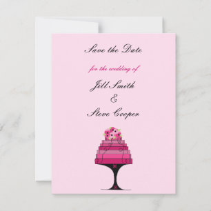Save The Date Élégant gâteau de mariage Enregistrer la date