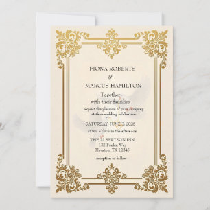 Save The Date Elégant Gold Luxury Mariage formel