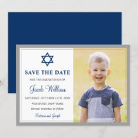 Elegant Grey et Navy Blue Bar Mitzvah Photo