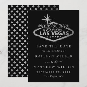 Save The Date Elégant Las Vegas Destination Mariage
