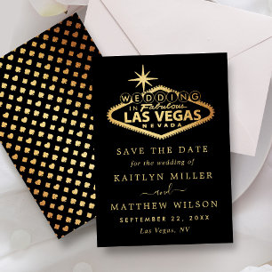 Save The Date Elégant Las Vegas Destination Mariage
