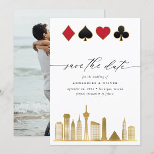 Save The Date Elégant Las Vegas Photo Destination Mariage