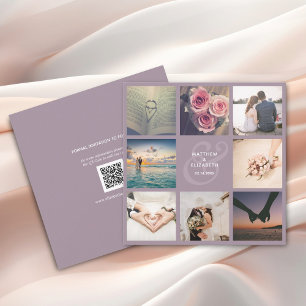 Save The Date Élégant Lavender Ampersand Photo Collage Mariage