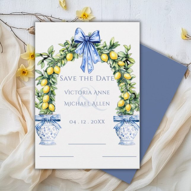 Save The Date Élégant Mariage Arc Lemon Grove Enregistrer La Dat (Créateur téléchargé)