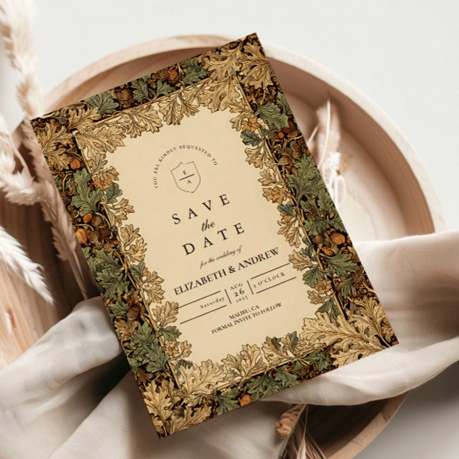 Save The Date Élégant Mariage botanique (Créateur téléchargé)