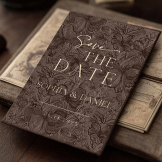 Save The Date Élégant Mariage de chocolat Mocha