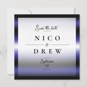 Save The Date Élégant Mariage de la Fierté en cuir