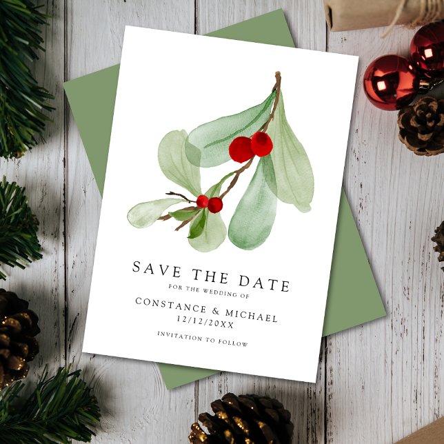 Save The Date Elégant Mariage d'hiver de vacances (Créateur téléchargé)