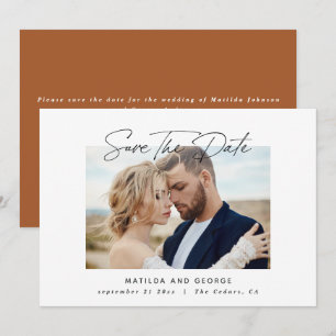 Save The Date Élégant mariage écriture moderne