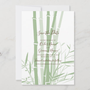 Save The Date Elégant Mariage En Bambou Oriental Enregistrer La 