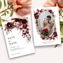 Élégant Mariage Fleur Rose Rouge Bourgogne