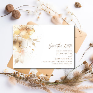 Save The Date Élégant Mariage floral de automne romantique