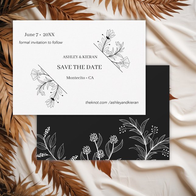 Save The Date Élégant mariage floral Enregistrer la date (Créateur téléchargé)
