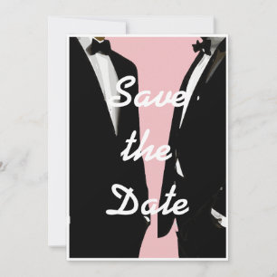 Save The Date Elégant Mariage gay moderne