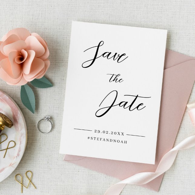 Save The Date Élégant mariage minimaliste moderne Enregistrer la (Créateur téléchargé)