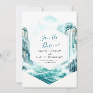 Save The Date Élégant Mariage nautique nature