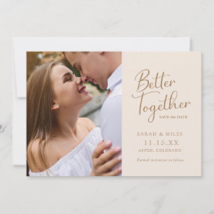 Save The Date Élégant Mariage photo de script moderne