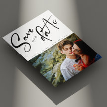 Élégant Mariage photo diagonal Script