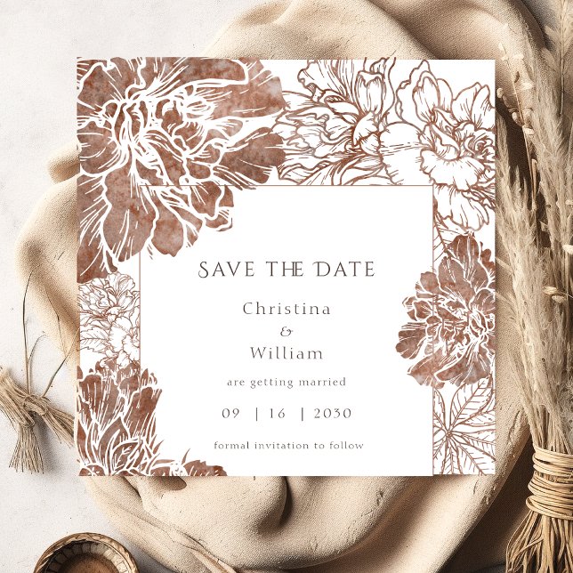 Save The Date Élégant Mariage Vintage (Créateur téléchargé)
