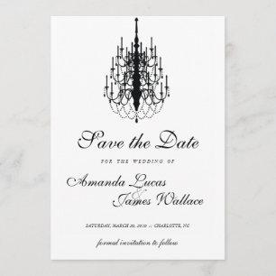 Save The Date élégant mini lustre enregistrer la date