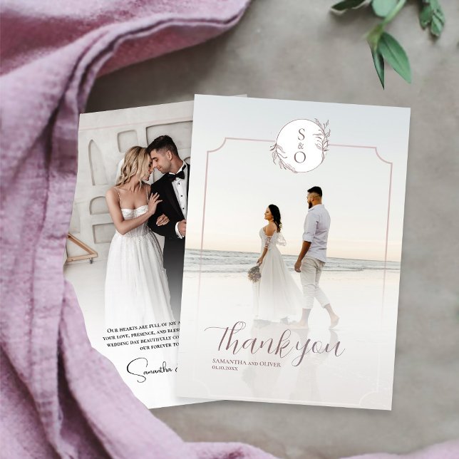 Save The Date Elegant Minimalist  Wedding Thank You Card (Créateur téléchargé)