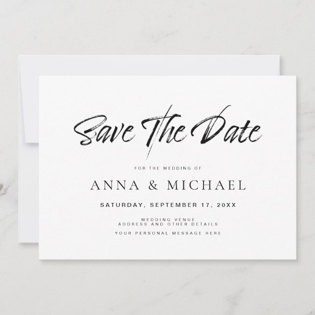 Save The Date Élégant minimaliste Mariage (Devant)