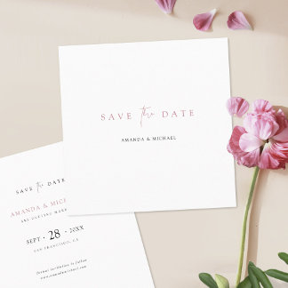 Save The Date Élégant minimaliste moderne Rose Mariage or