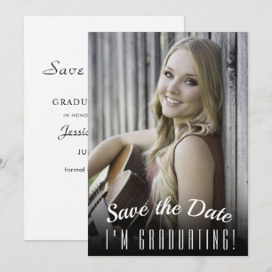 Save The Date Élégant minimaliste Parti de graduation Photo