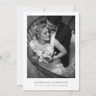 Save The Date Élégant Minimaliste Photo Mariage Économisez la Da