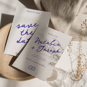 Save The Date Élégant minimaliste Rétro amusant Unique Mariage m