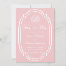 Élégant minimaliste rose Mariage islamique