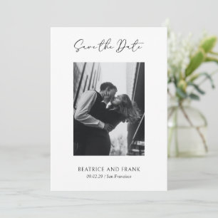Save The Date Élégant minimaliste simple photo Mariage moderne