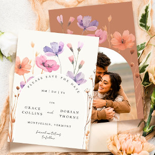 Save The Date Élégant Mocha Mousse Rustique Mariage neutre