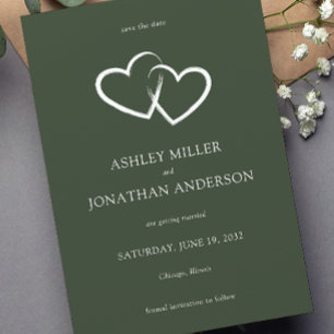 Save The Date Élégant Moderne Éléments simples Mariage