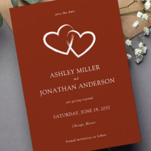 Save The Date Élégant Moderne Éléments simples Mariage