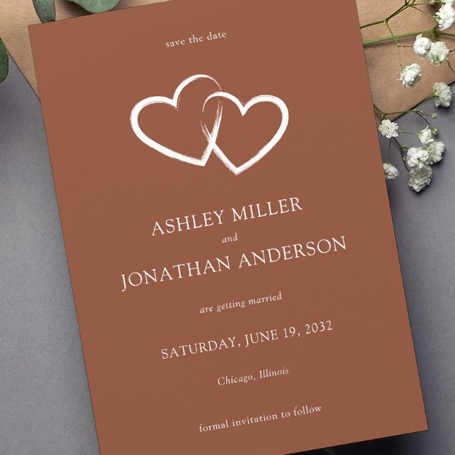 Save The Date Élégant Moderne Éléments simples Mariage (Créateur téléchargé)