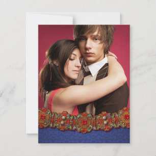 Save The Date Elégant Moyen Age Damask Photo Enregistrer La Date