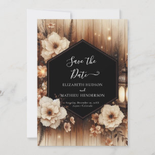 Save The Date Elégant Nature Rustique Mariage
