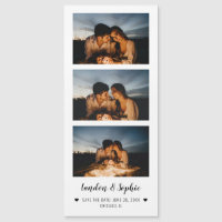 Save the Date Elegant Photo Booth Strip 3 Photos