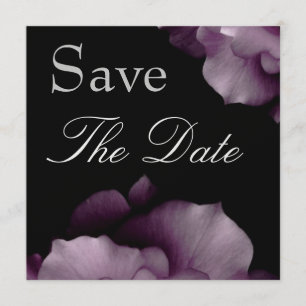Save The Date Élégant PURPLE Pétales Mariage Enregistrer la date