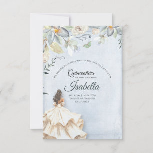 Save The Date Élégant Quinceanera 15e Anniversaire