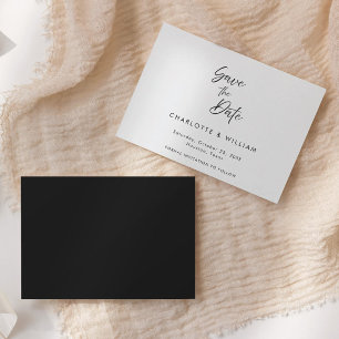 Save The Date Élégant script manuscrit minimal   Mariage