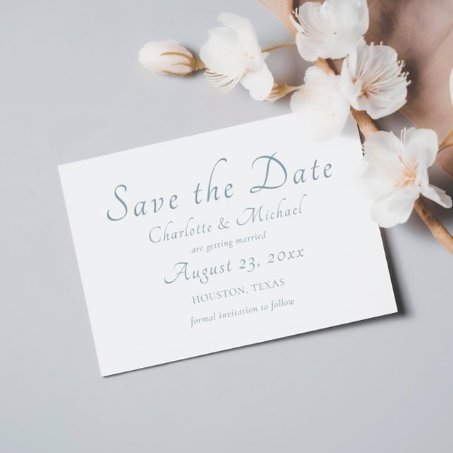 Save The Date Élégant Script Minimal Photo Mariage Enregistrer L (Créateur téléchargé)