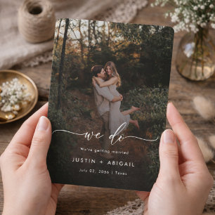 Save The Date Élégant Script Nous Nous Marions Rustique Bohème P