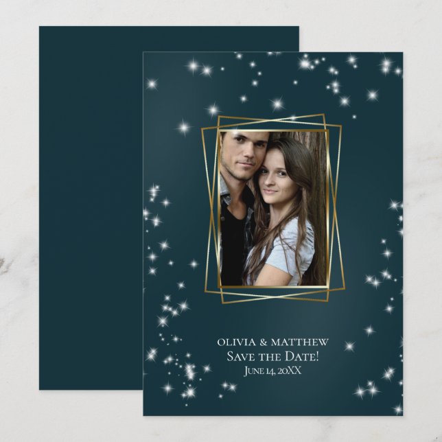 Save the Date | Elegant Seaside Sheer Tulle Arbor Invitation (Front/Back)